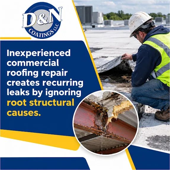 Inexperienced repair causes leaks- D&N Coatings