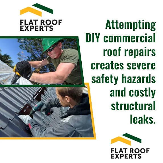 DIY roof repairs cause safety hazards- Flat Roof Experts LLC